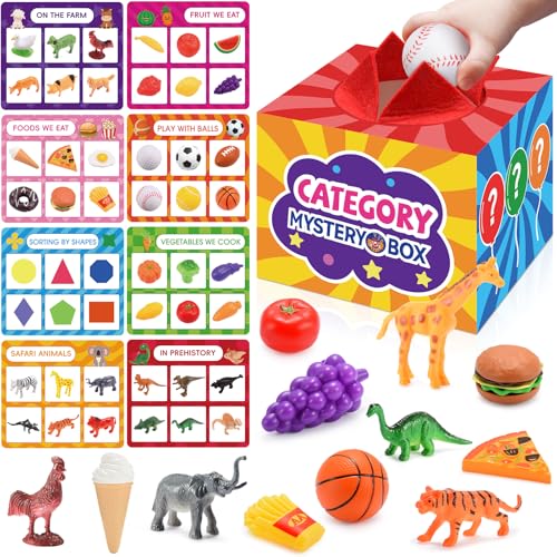 Toyze Montessori Sensory Toys for 26 Year Olds 58Piece Learning Sorting Games with Mystery Box Preschool Activities Speech Therapy Gifts Easter Basket Stuffers Birthday Gifts for Boys Girls - Image 1