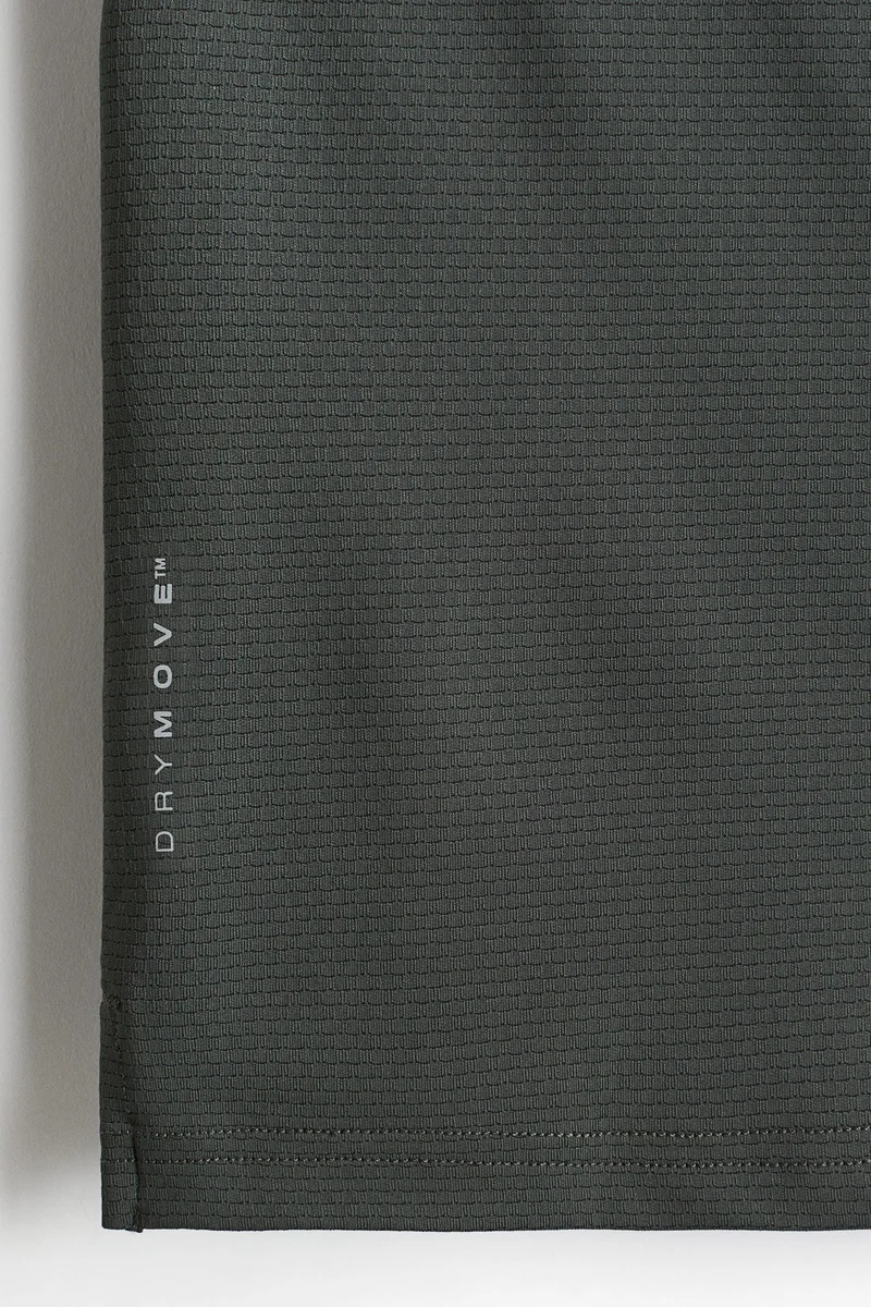 اتش اند ام بلوزة رياضية بقصّة ماسل من قماش دراي موف