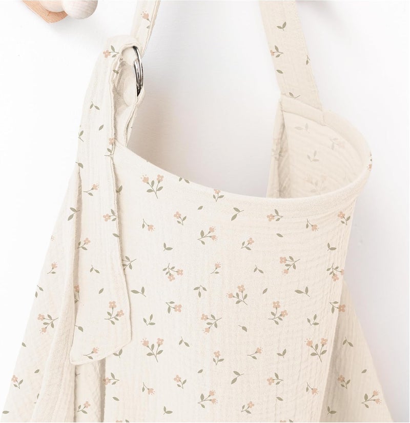 Muslin Nursing Cover: 65 X 95CM White Multi-Use Privacy Cover - Soft Cotton Breastfeeding Cover for Nursing Mothers & Baby Stroller Use - Image 1