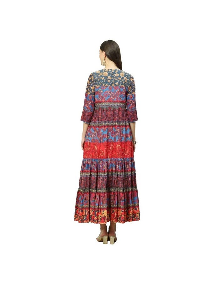 Biba - BIBA Women Printed Mix and Match(Casual D1653_Blue_40) - Image 1