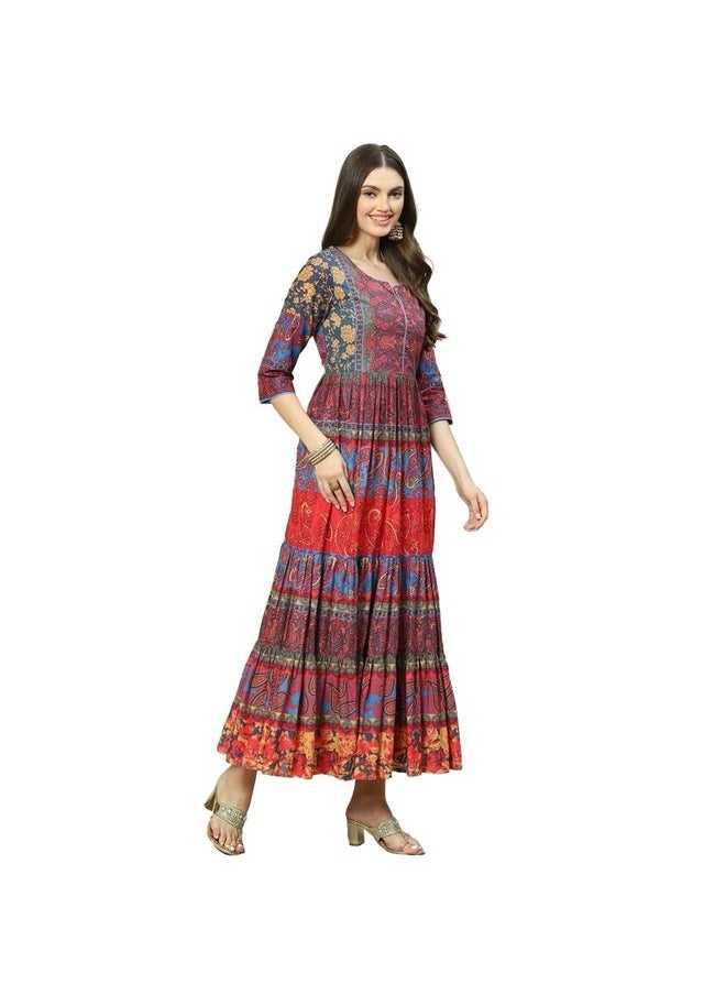 Biba - BIBA Women Printed Mix and Match(Casual D1653_Blue_40) - Image 1