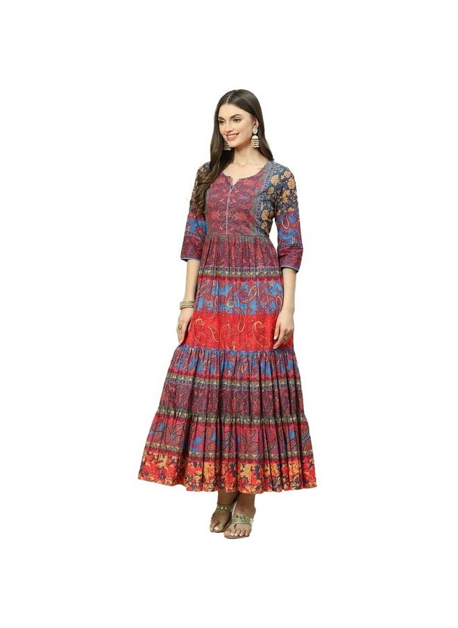 Biba - BIBA Women Printed Mix and Match(Casual D1653_Blue_40) - Image 1