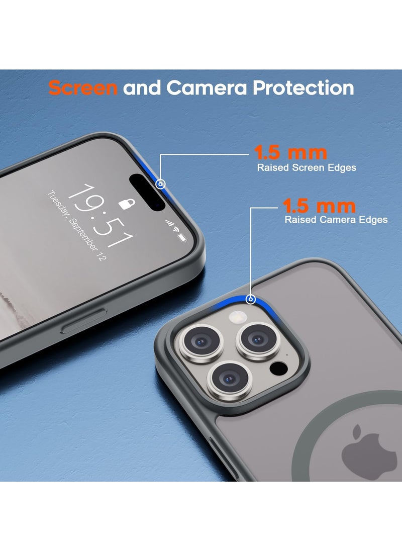Generic - for iPhone 15 Pro 5G Case,[Compatible with Magsafe][Mil-Grade Drop Protection] Slim Shockproof Translucent Protective Phone Case foriPhone 15 Pro 5G, Green - Image 1