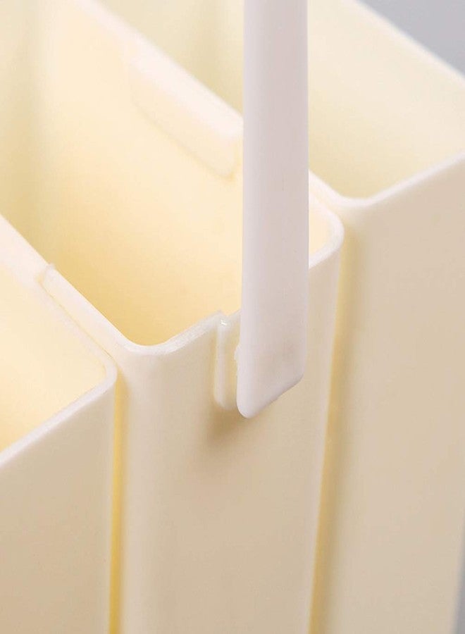 Artibetter Brush Washing Bucket Plastic Triple Detachable Pen Cleaner Barrel Square Watercolor Art Paint Storage Pail Container for Drawing Oil Painting - Image 2