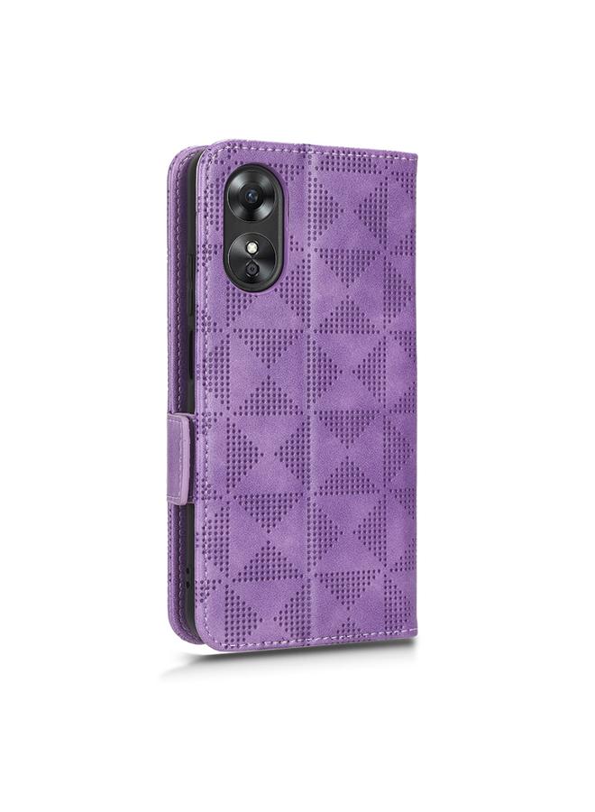 S-TOP Case For OPPO A17 Symmetrical Triangle Leather Phone Case - Image 3