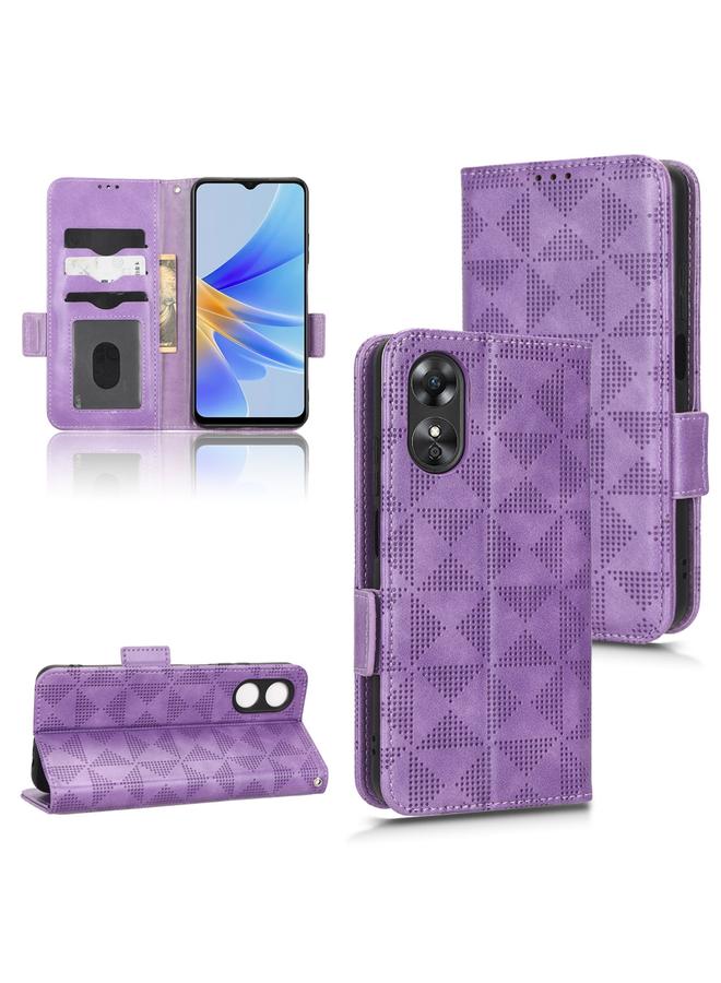 S-TOP Case For OPPO A17 Symmetrical Triangle Leather Phone Case - Image 1