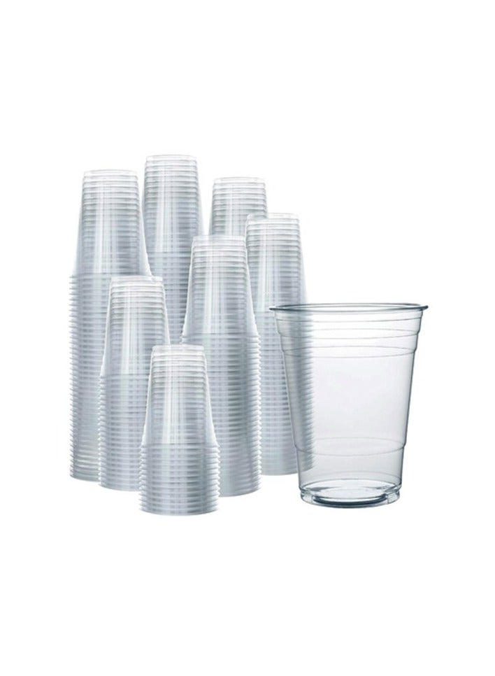 SNH Packing Juice Cup 12 Oz Without Lid Clear Strong Disposable - Ideal for iced coffee, smoothies, Bubble Boba tea, milkshakes, frozen cocktails, water, sodas, juices, snacks, dessert and more 25 Pieces - Image 1