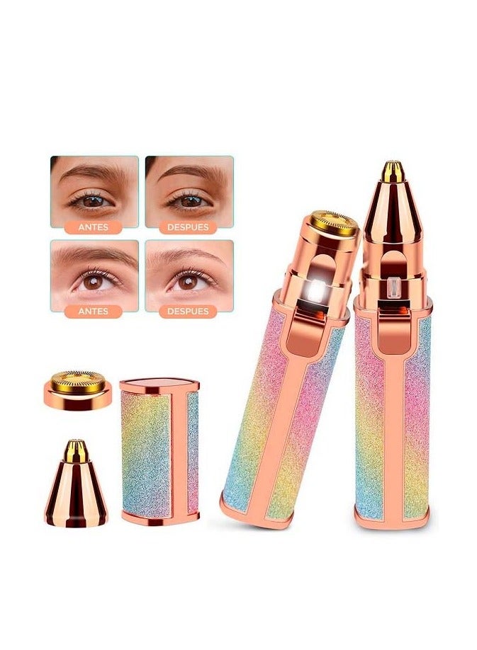 BLAWLESS 2 in 1 Rechargeable USB Painless Face & Eyebrow Hair Remover +Stainless Steel Gua Sha Massage Tool - Image 2