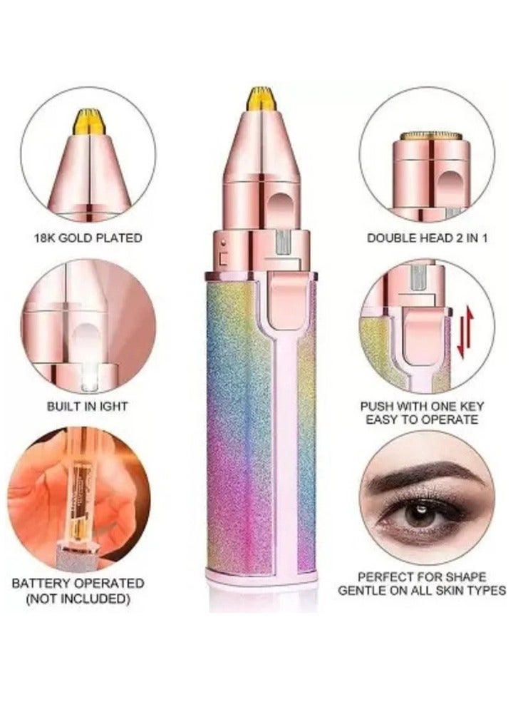 BLAWLESS 2 in 1 Rechargeable USB Painless Face & Eyebrow Hair Remover +Stainless Steel Gua Sha Massage Tool - Image 4