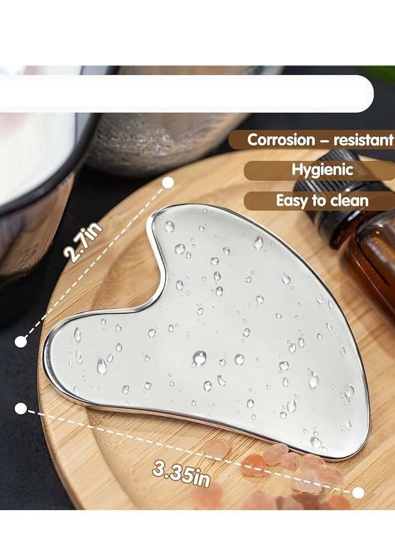 BLAWLESS 2 in 1 Rechargeable USB Painless Face & Eyebrow Hair Remover +Stainless Steel Gua Sha Massage Tool - Image 5