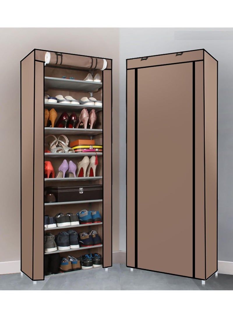 DubaiGallery 9 Tiers Dustproof Cover Shoes Cabinet Storage Organizer for Hallway Living Room - Image 1
