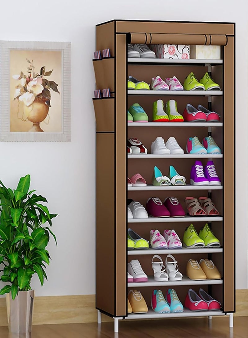 DubaiGallery 9 Tiers Dustproof Cover Shoes Cabinet Storage Organizer for Hallway Living Room - Image 3