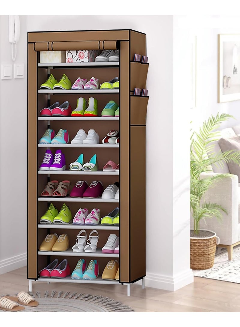 DubaiGallery 9 Tiers Dustproof Cover Shoes Cabinet Storage Organizer for Hallway Living Room - Image 4