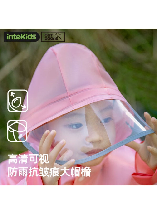 Tiantianzai Sweet Baby Children's Raincoat Boys Girls Toddler Kindergarten Primary School Backpack Rain Poncho Blue Cat Design - Image 1