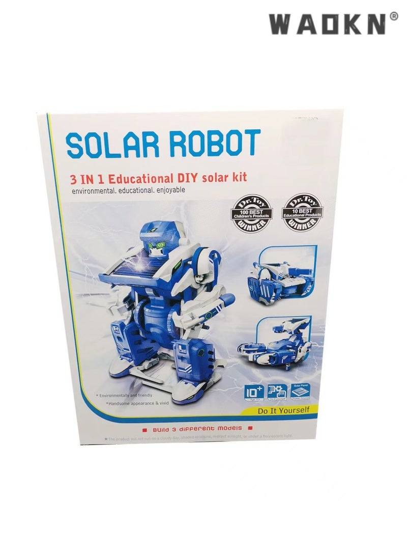 WAOKN DIY Educational Science Experiment Kit, 3-in-1 Solar Robot, Build Your Own Solar-Powered Toy, Learning Tool, Ideal for Kids' Cognitive Development and Hands-On Experience,Enjoyable  - Image 5