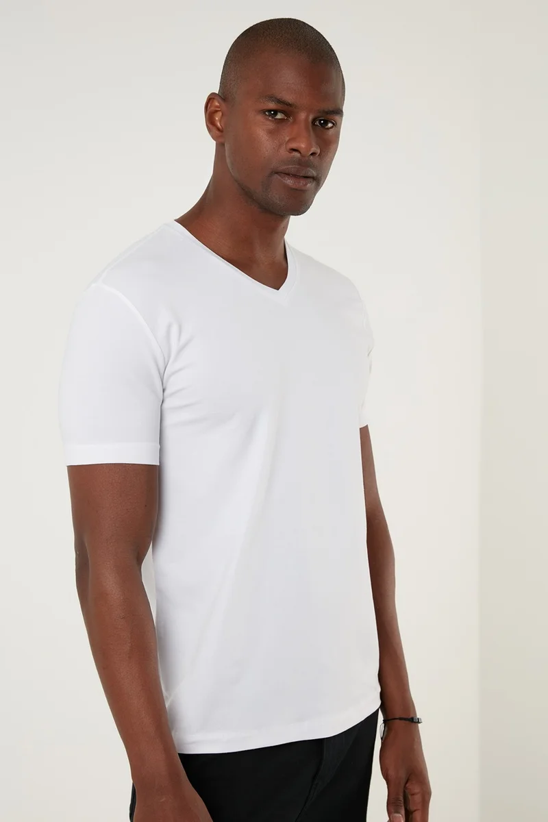 Exxe Cotton Regular Fit V-Neck Basic T Shirt Men's T Shirt MODJ000V