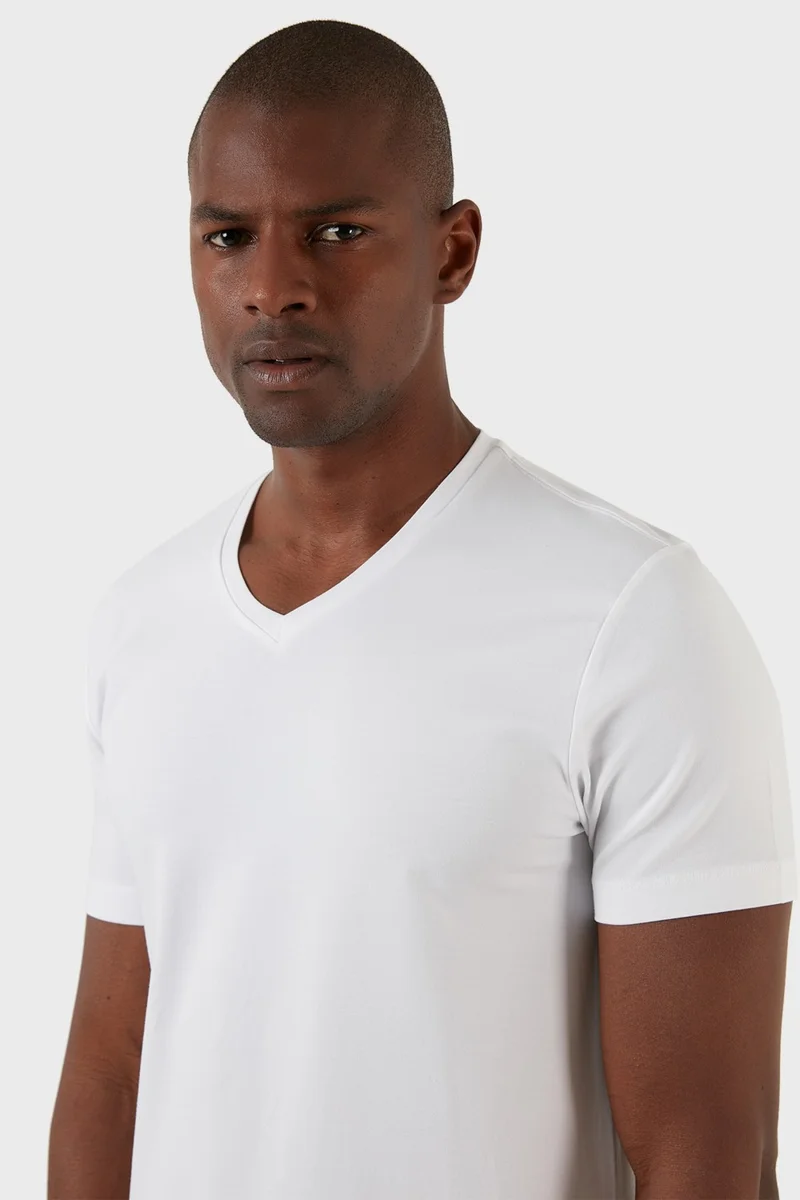 Exxe Cotton Regular Fit V-Neck Basic T Shirt Men's T Shirt MODJ000V