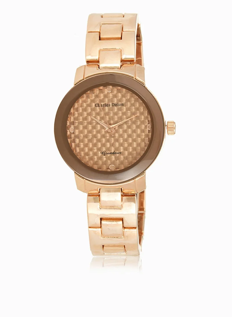 Charles Delon Dress/Formal Style Rose Gold Watch Charles Delon Dress/Formal Style Rose Gold Watch main image 3