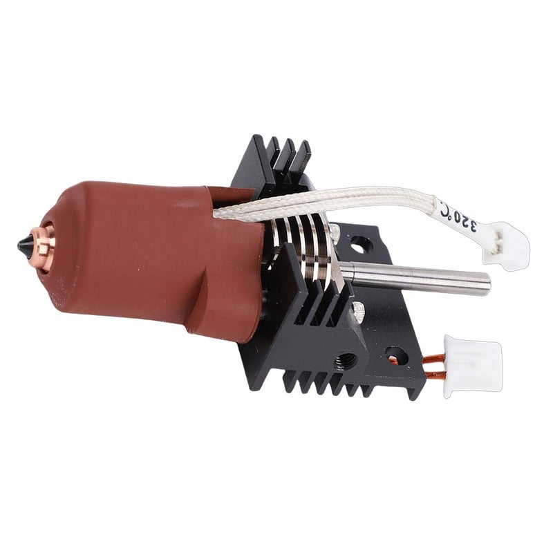 YDuupxe 3D Printer Hotend Heater, Ceramic Heating Block Extruder Head with Ti Alloy Heat Break 0.4mm Hardened Steel Nozzle 572F 30mm3 S for K1 K1C K1 High Speed Printing - Image 2
