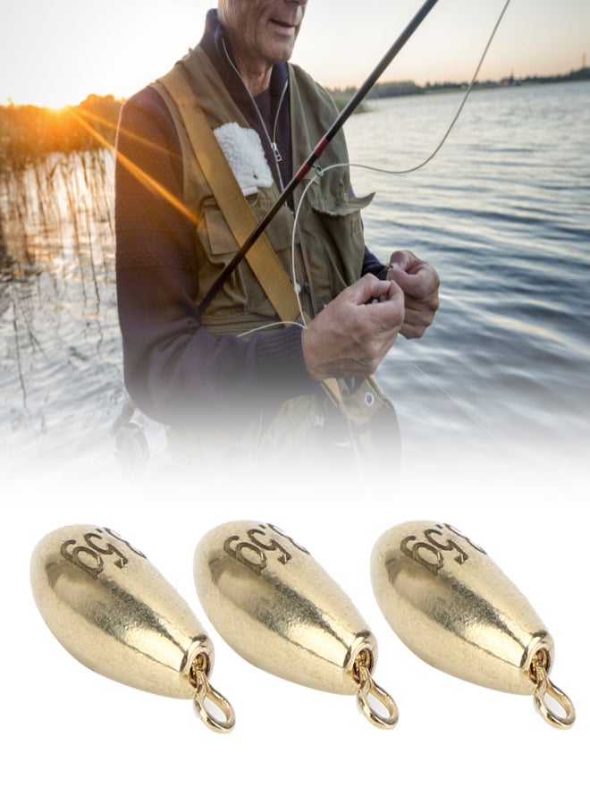 10Pcs Portable Reusable Rotation Fishing Weights Sinkers Tackle Accessory Golden - Image 5