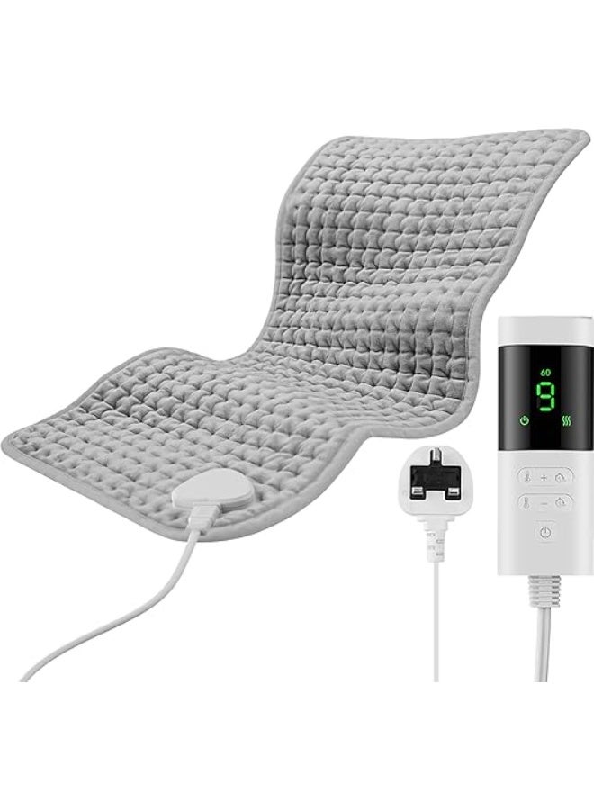Premium Microfiber Electric Heating Pad with Advanced Digital Control – Therapeutic Warming Pad for Back, Neck & Shoulder Relief – 9 Heat Levels & 4 Timer Settings – Safe Auto Shut-Off & Machine Washable - Image 1