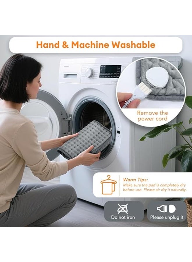 Premium Microfiber Electric Heating Pad with Advanced Digital Control – Therapeutic Warming Pad for Back, Neck & Shoulder Relief – 9 Heat Levels & 4 Timer Settings – Safe Auto Shut-Off & Machine Washable - Image 3