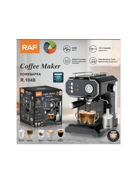 Coffee maker machine - R.104B - black - 1.8 liters - RAF - 850 watts