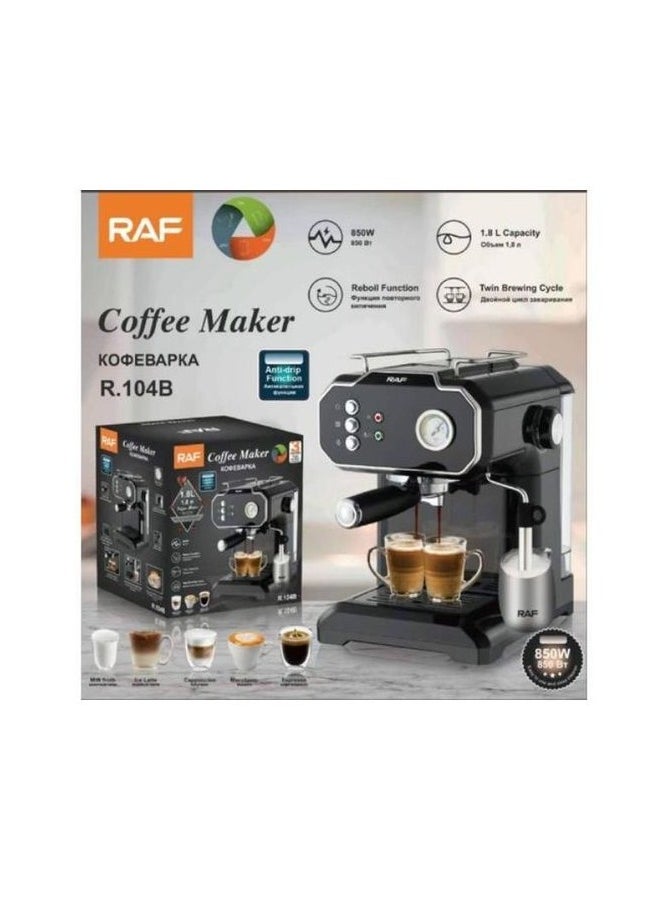 Coffee maker machine - R.104B - black - 1.8 liters - RAF - 850 watts