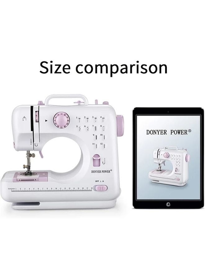 White Versatile Sewing Machine For Clothing Curtains Pillows Crafts US Plug 110 130V - Image 4