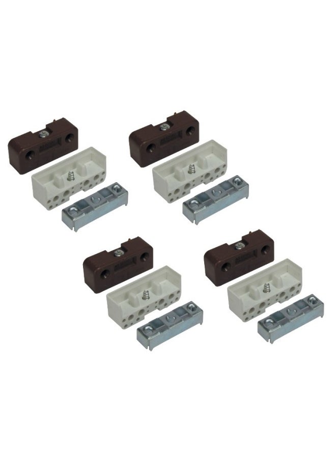 ROBUSTLINE - Pack Of 8 Heavy Duty Multipurpose Knockdown Fitting Jointing Connector For Use In Furniture Cupboard Fitting Screw Type 231 White - Image 1