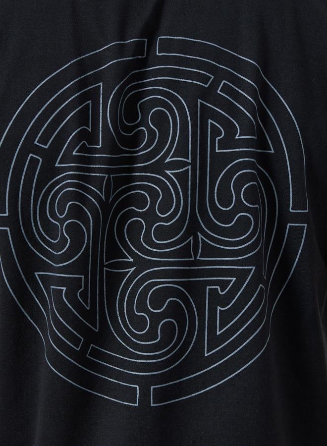 Styli Men Black Graphic Print Crew Neck T-Shirt - Image 4