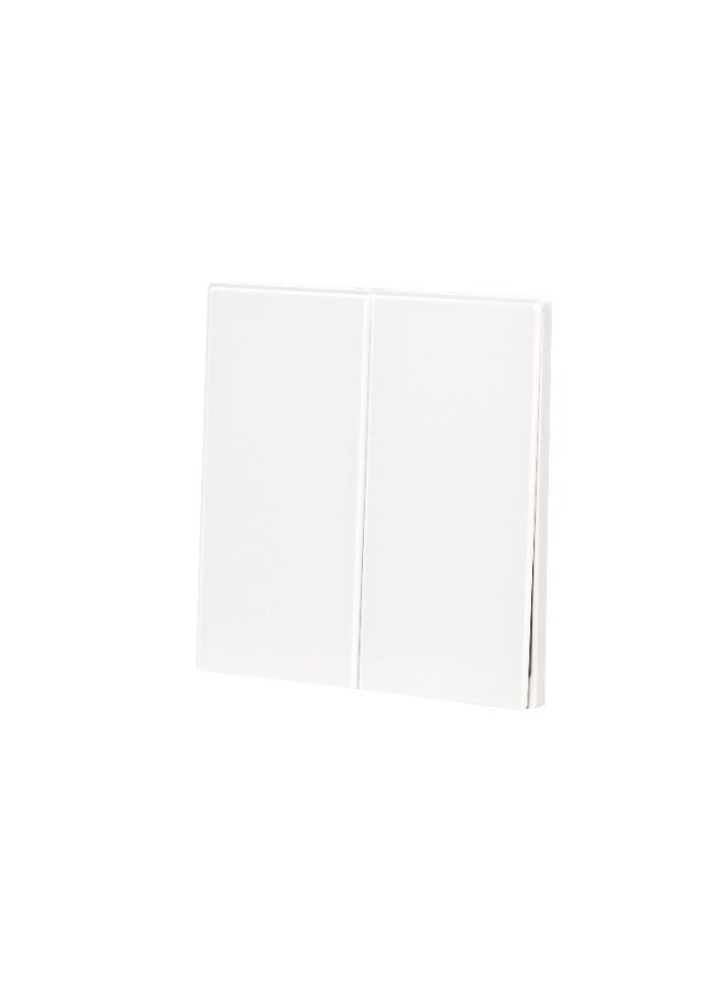 Donmarco 2 Gang 1 Way Switch – Ultra Thin Glass, Modern & Durable, Fire-Resistant Electric Switch, 15-Year Warranty, Wall Switch for Home and Office (Matt White) - Image 3