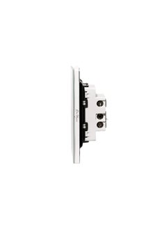Donmarco 2 Gang 1 Way Switch – Ultra Thin Glass, Modern & Durable, Fire-Resistant Electric Switch, 15-Year Warranty, Wall Switch for Home and Office (Matt White)  - Image 2
