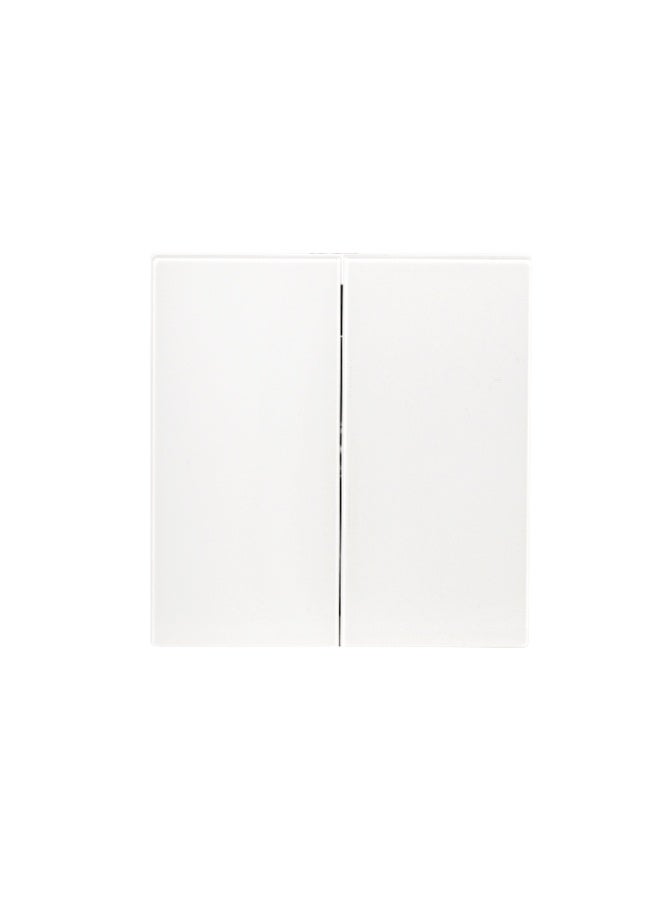 Donmarco 2 Gang 1 Way Switch – Ultra Thin Glass, Modern & Durable, Fire-Resistant Electric Switch, 15-Year Warranty, Wall Switch for Home and Office (Matt White) - Image 1