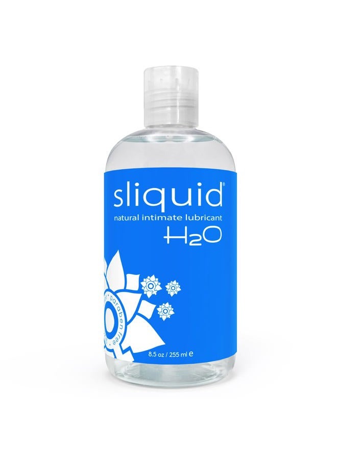 Sliquid زيت تشحيم مائي H20، زيت تشحيم طبيعي، 8.5 أونصة - شفاف - Image 1