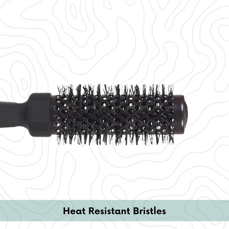 Scarlet Line Professional Small Hot Curling Brush Round Brush for Blow Drying Roller Brush for Hair Styling Drying for Men Women Black 32 mm - Image 3