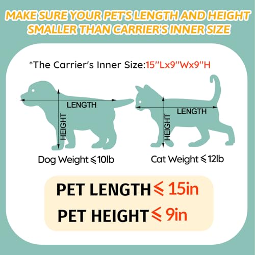 Petskd Pet Carrier 18x11x11 Delta American United Airline Approved, Pet Travel Carrier Bag for Small Cats and Dogs, Cat Soft Sided Carrier with Safety Lock Zippers, 5-Sided Breathable Mesh(Black) - Image 4