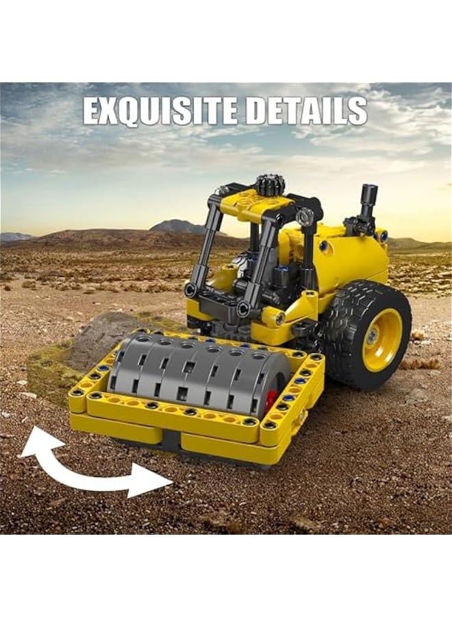 Loquat City Road Roller Building Sets for Kids, Mini Excavator Cars Building Blocks Toys Sets,Ideal Gift Educational Engineering STEM Toys for Boys and Girls （223 Pcs - Image 5