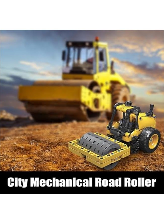 Loquat City Road Roller Building Sets for Kids, Mini Excavator Cars Building Blocks Toys Sets,Ideal Gift Educational Engineering STEM Toys for Boys and Girls （223 Pcs - Image 2