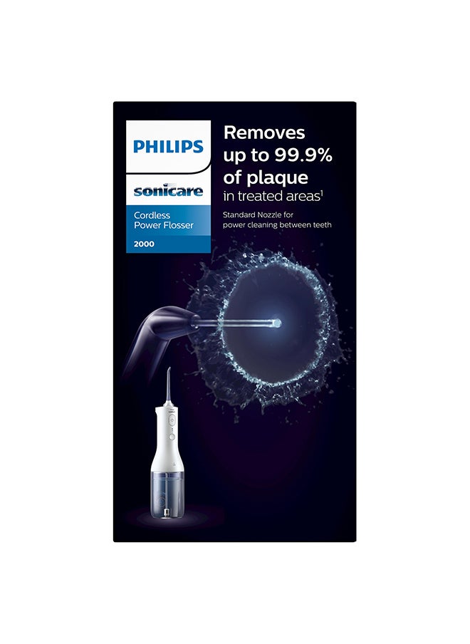 PHILIPS SONICARE - جهاز تنظيف الأسنان بالطاقة اللاسلكي باللون الأبيض HX3822/11 - Image 1