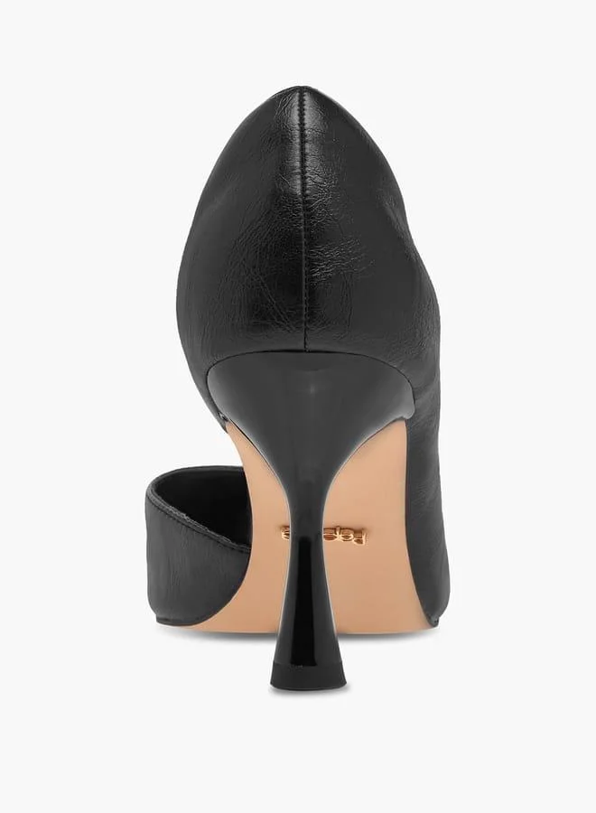 Paprika BLACK Women Logo Accent Slip-On Shoes with Stiletto Heels Ramadan Collection for Women | Best Price UAE