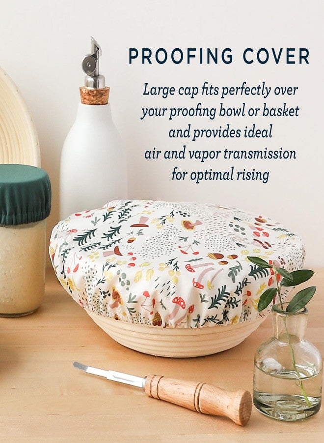 Esembly Sourdough Proofing Kit, Bread Storage Bag, Bread Proof Bowl Cover and Starter Cover - Reusable, Made with 100% TPU Washable Material - 3-Piece Set - Fantastic Fungi - Image 5