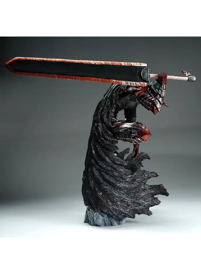 general Anime Guts Figure Battle Version Damaged Action PVC Black Swordsman Change Face Model Statue Toy Office Collections Decorations Gift - Image 5