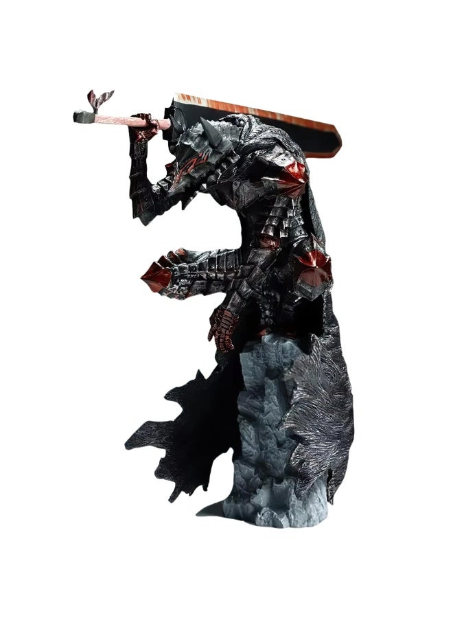 general Anime Guts Figure Battle Version Damaged Action PVC Black Swordsman Change Face Model Statue Toy Office Collections Decorations Gift - Image 1