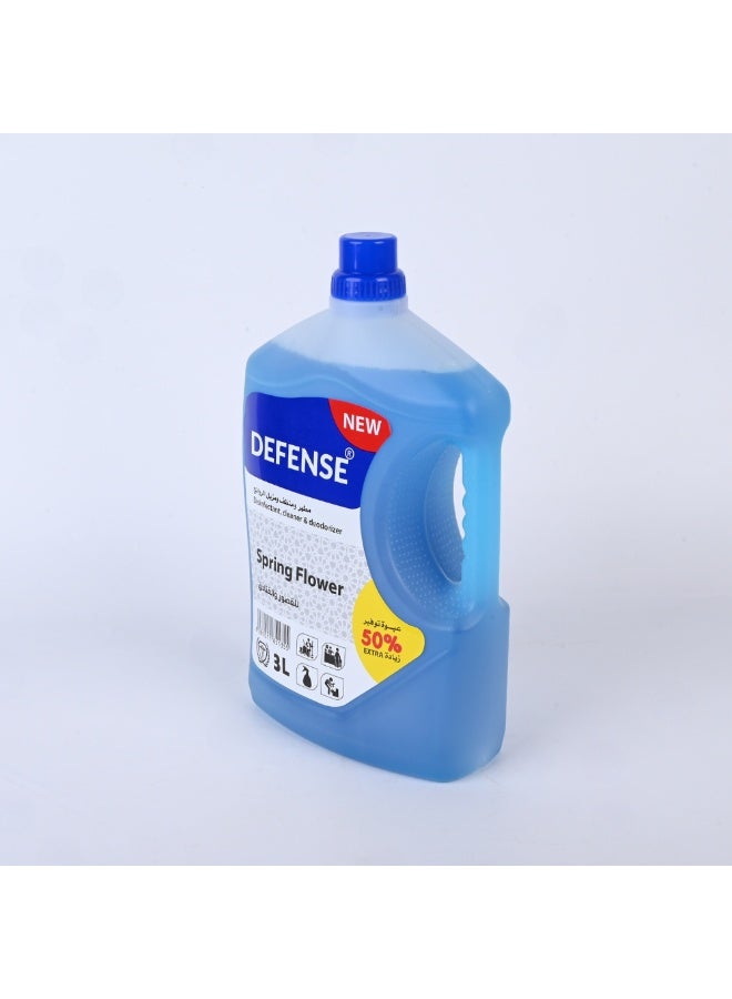 DEFENSE Disinfectant, Cleaner & Deodorizer - Spring Flower Scent - Extra Concentration for Palaces & Hotels - 3L - Image 3