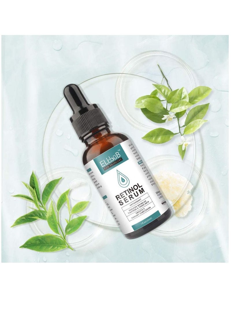 ELBBUB Retinol Serum for Removes Dark Circles Fade Fine Lines Anti-Wrinkle Anti-Aging Firming & Brighten Skin Retinol Arbutin Vitamin C & E Blended Retinol Serum 30ml  - Image 5