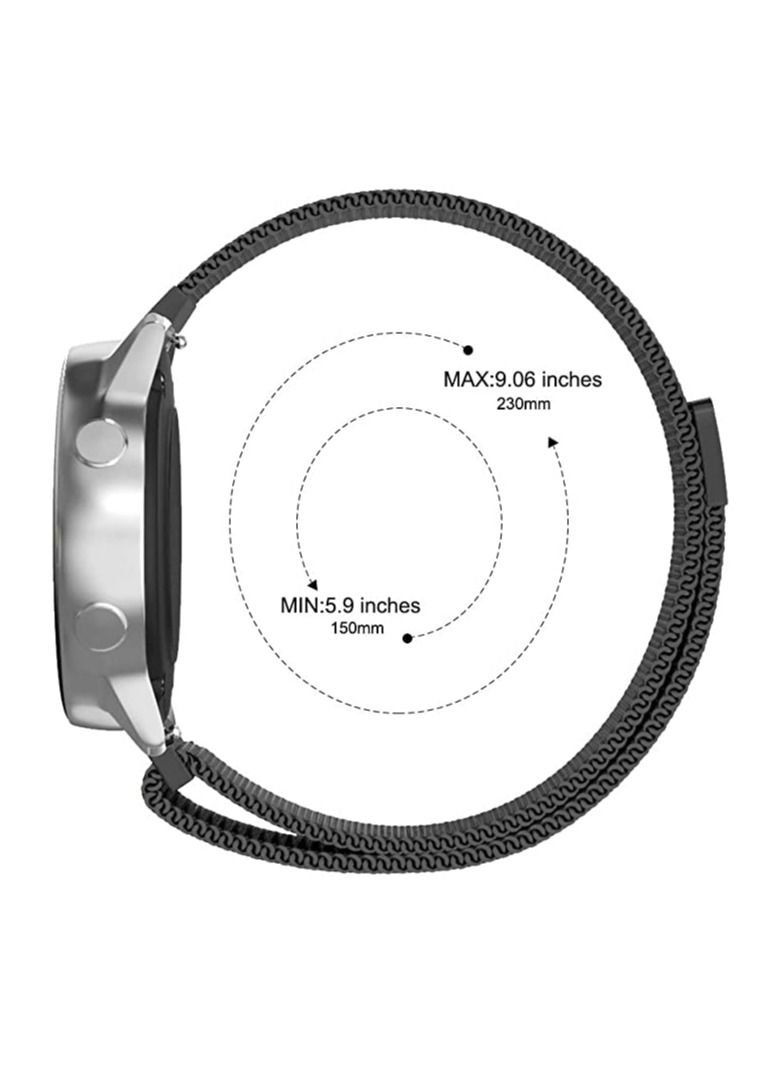 Next Store 22mm Stainless Steel Metal Strap Compatible with Samsung Galaxy Watch 3 45mm / Gear S3 / Huawei GT3 46mm / GT2E / GT2 Pro/Magic 2 46mm / Amazfit / GTR3 Magnetic Closure - Image 4