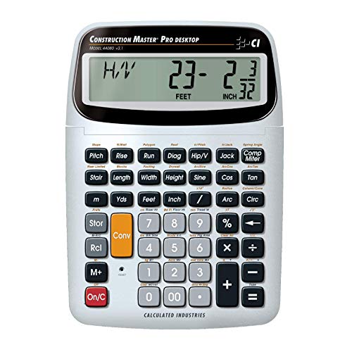 Calculated Industries 44080 Construction Master Pro-Desktop Advanced Construction Math Feet-Inch-Fraction Calculator with Trig Tool for Architects, Estimators, Contractors, Builders and Remodelers - Image 1