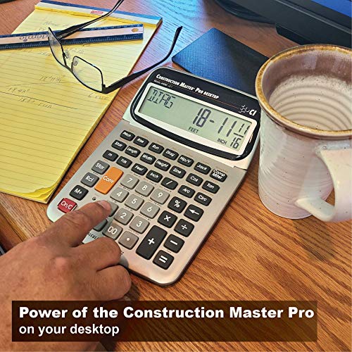 Calculated Industries 44080 Construction Master Pro-Desktop Advanced Construction Math Feet-Inch-Fraction Calculator with Trig Tool for Architects, Estimators, Contractors, Builders and Remodelers - Image 2