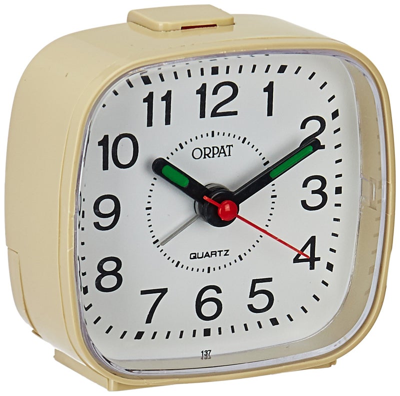 Orpat Plastic Beep Alarm Analog Clock (Apricot, Small, 7.18 cm x 3.3 cm x 6.8 cm, TBB-137) - Image 5